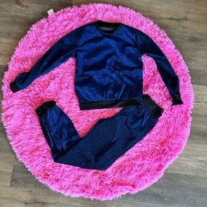 Blue Sparkly Jogger Set